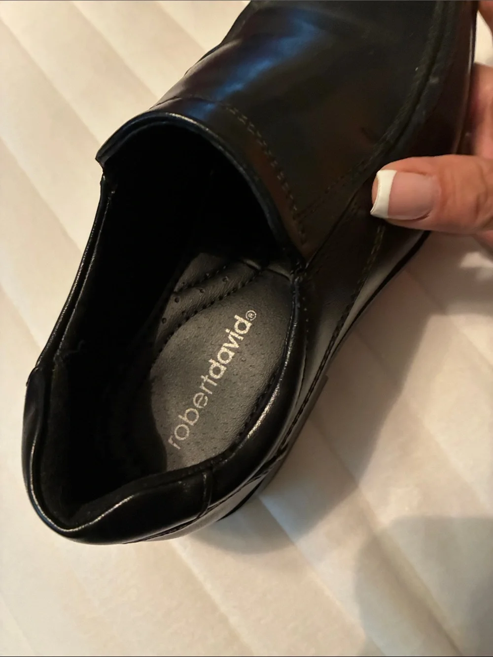 Robert David Kids Black Slip-On Dress Shoes